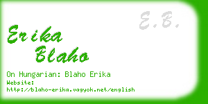 erika blaho business card